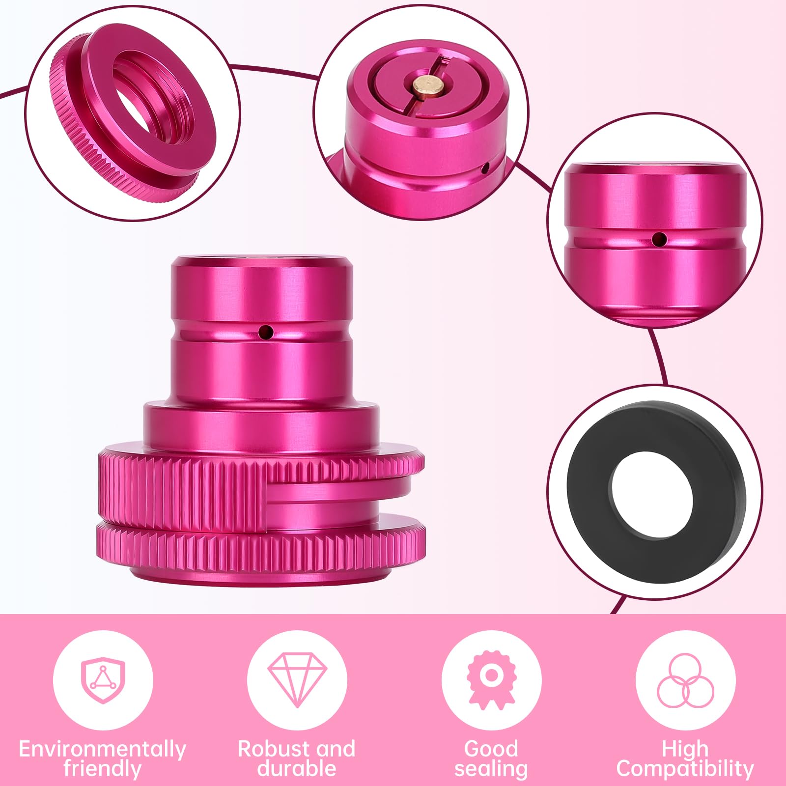 HK Quick Adapter for CO2 Soda, Water Bubbler for Terra/Art/Duo Sparkling Water Maker, Connecting Original Blue CO2 Cylinder with TR21-4 Male Thread