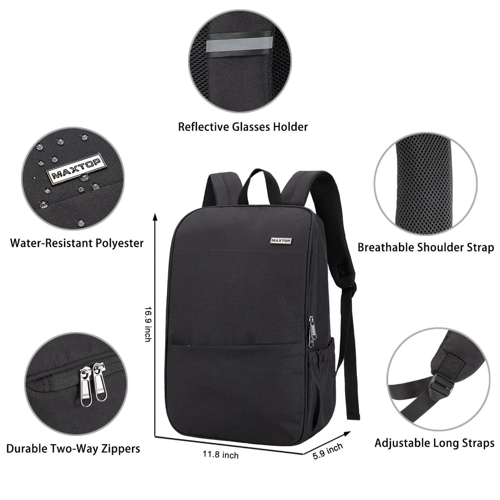 Deep Storage Laptop Backpack with USB Charging Port[Water Resistant] College School Computer Bookbag Fits 15.6 Inch Laptop