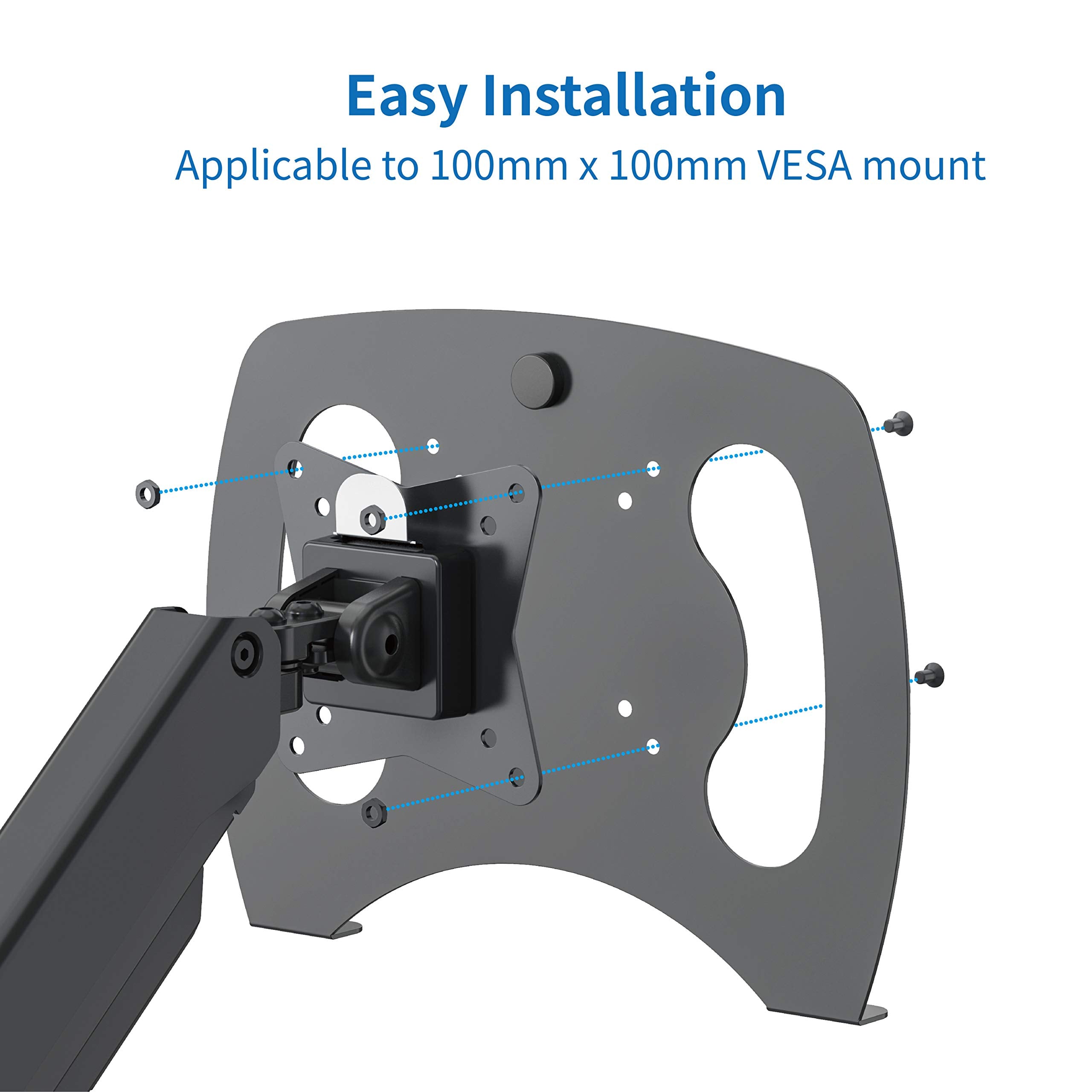 SHOPPINGALL Laptop Mount Tray for Monitor Arms and Stands | Holds 13 to 17 Laptops Notebook Arm Tray Laptop Holder Arm Plate Fits 75 x 75 and 100 x 100 VESA Mount Holes - SA-D15-Black