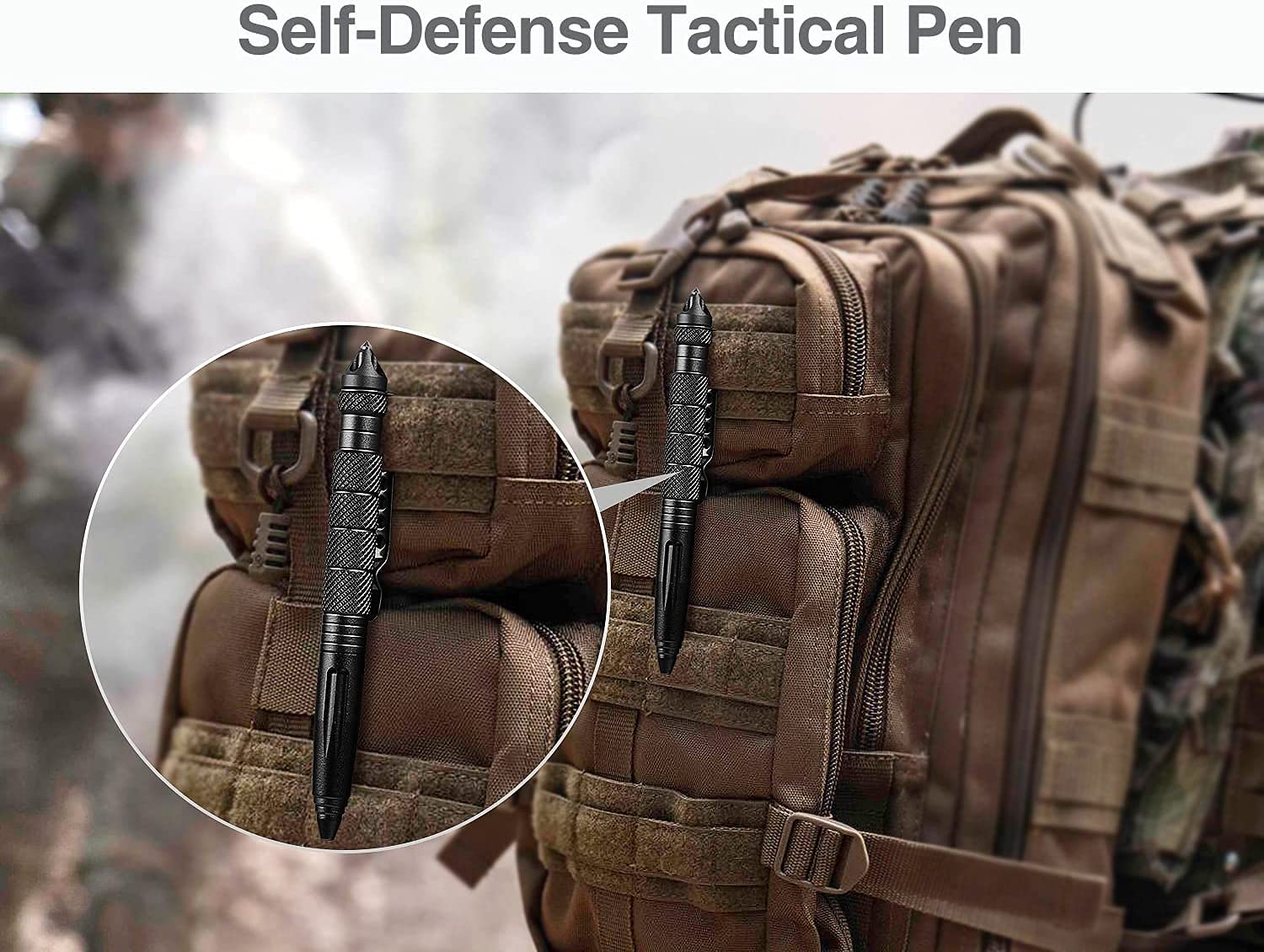 Axmerdal Pack of 3 Aircraft Aluminum Tactical Pen Tungsten Steel Tip Outdoor Survival Tool Emergency Glass Breaker in Car