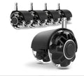 YIUBCZOQI Office Chair Wheels Casters Set of 5 - Heavy Duty Silent Rollers for Hardwood Floors & Carpet, 10x22mm FIT 1KEA,Non-Marring Black Chair Casters with Dual-Bearing Design