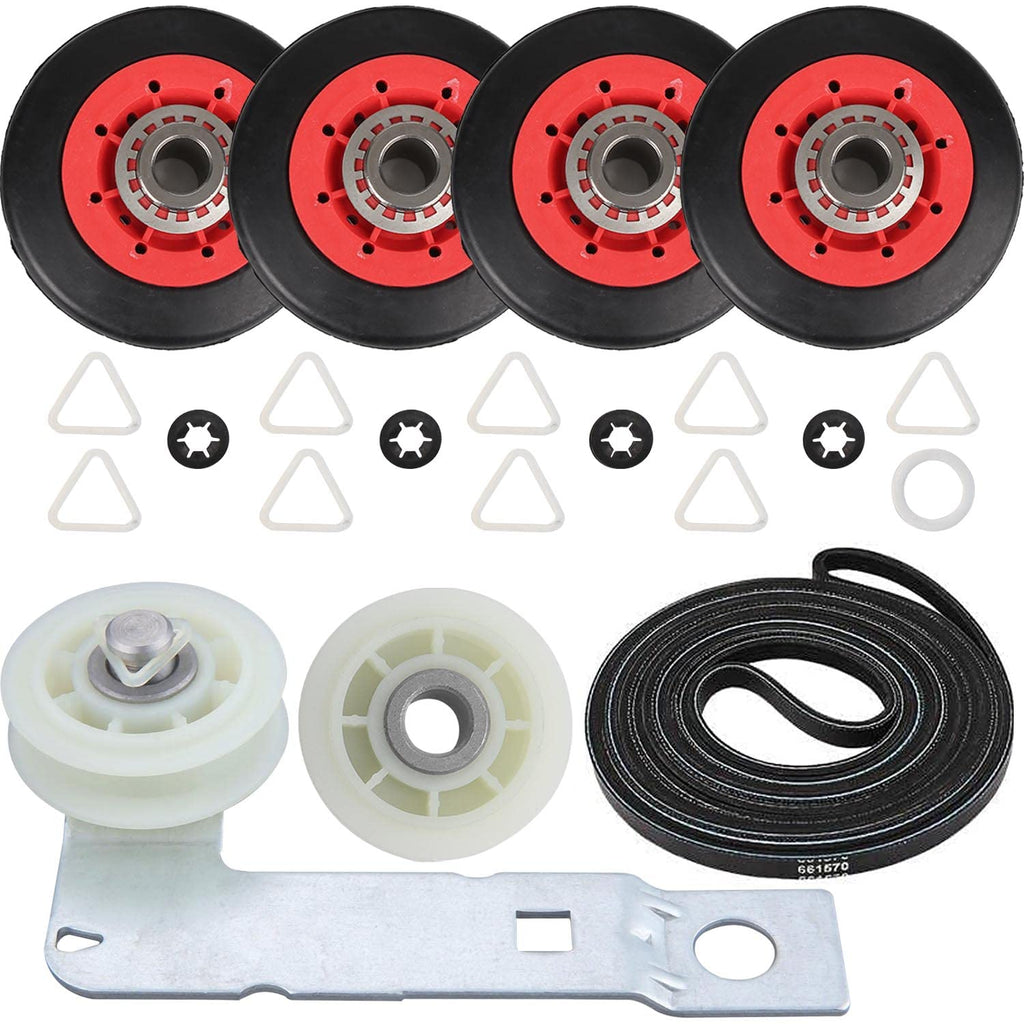 UPGRADED 4392067 Dryer Repair Kit & W10837240 Dryer Idler by Seentech, Includes WPW10314173 Drum Rollermm,661570V Belt, 279640 Idler Pulley – Replaces 2015 4392067VP 80047 587637