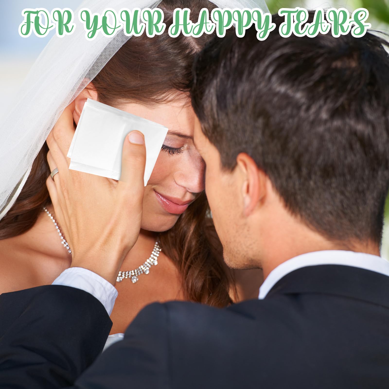 Haiabei 50-Pack Wedding Facial Tissues Items for Welcome Bags for Your Happy Tears Flower Pocket Mini Tissues 4 Ply Travel Size Bulk Individual Tissue Packs Stuffers Gift Bride Groom Mother Guests