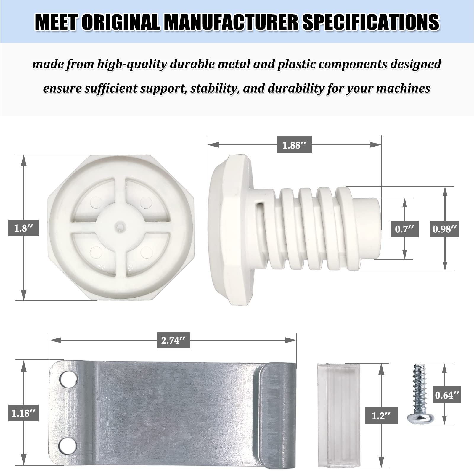 W10869845 Dryer Stacking Kit for Whirlpool Standard & Long Vent Dryer & Washer - Replaces AP6047938 PS3407625 W10298318 W10761316 W10298318RP