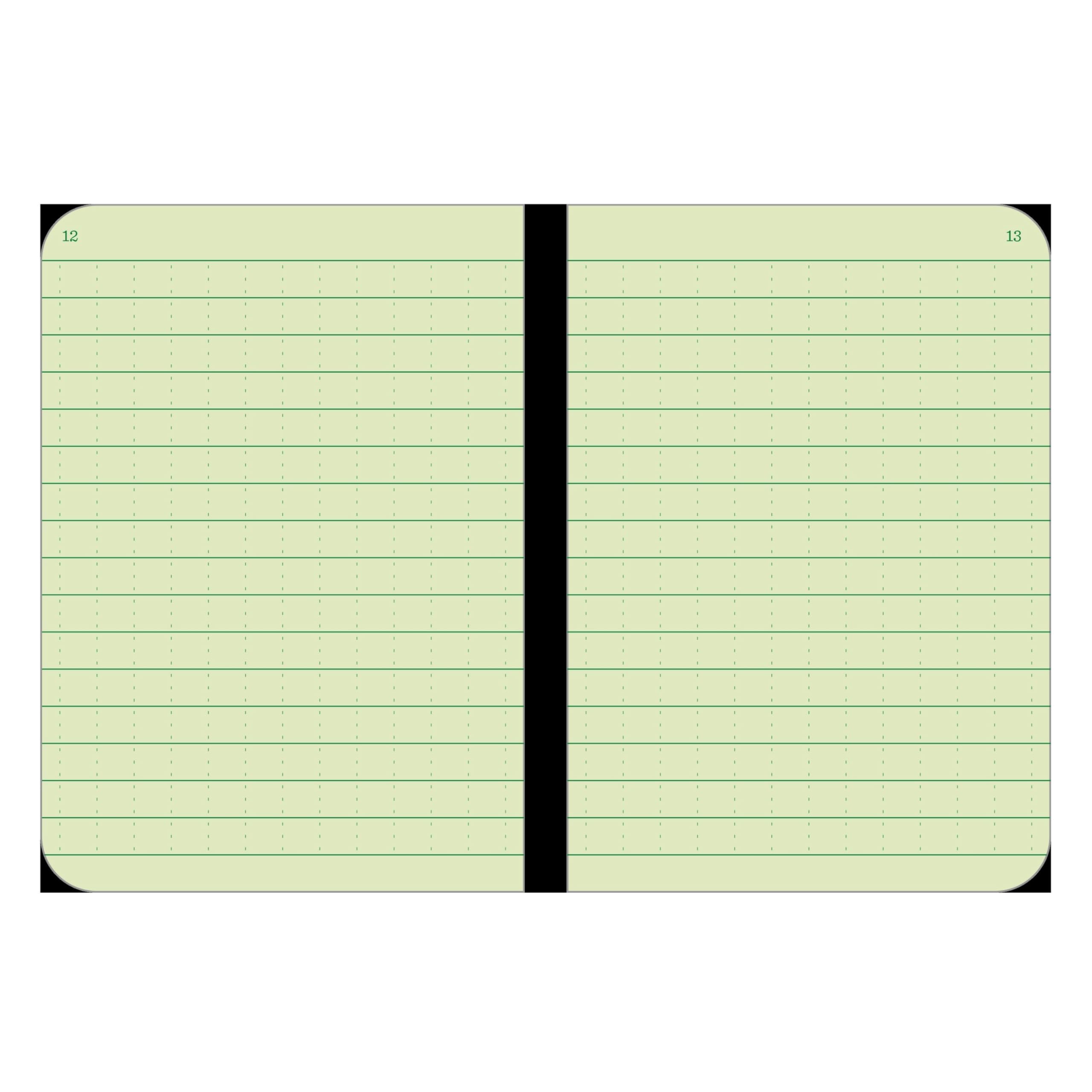 Rite in the Rain Weatherproof Mini-Stapled Notebook, 3 1/4" x 4 5/8", Green Cover, Universal Pattern, 3 Pack (No. 971FX-M)