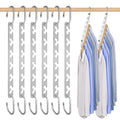 Meneicvy Clothes Hanger Space Saving for Closet Organize, 6 Pack Cascading Coat Hangers for Wardrobe Storage Organize, Sturdy Metal Hanger 40 Lbs Capacity, Hanging Closet Organizer