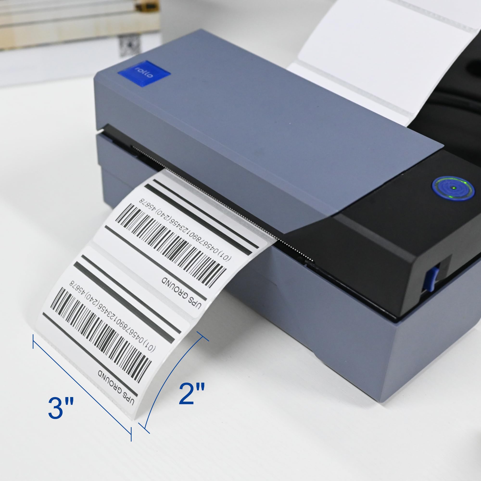 ESSENTIAL 3"x2" Direct Thermal Barcode Labels, Shipping Labels, Compatible with Arkscan & Zebra Label Printers, 700 Labels of Roll (2 Rolls, 1400 Labels)