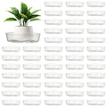 Voittozege 50 Pcs Clear Plant Saucers, 6 Inch Clear Plastic Plant Pot Saucer Flower Water Tray, Round Small Plant Plate for Garden Potted Water Drips Indoor and Outdoor