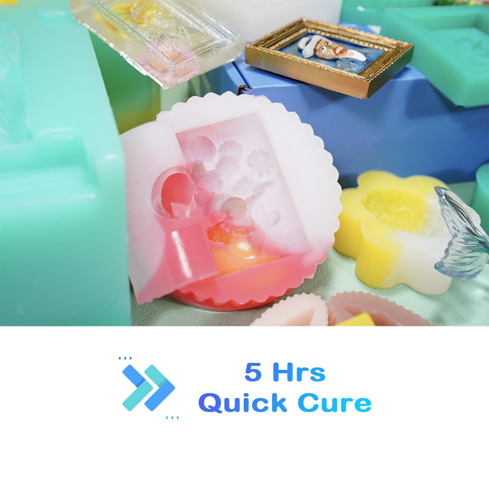 BBDINO Silicone Mold Making Kit 20A Silicone for Mold Making, Silicone Mold Making Translucent 38.8 Oz, 1A:1B by Volume, Liquid Silicone for Molds Making of Resin, Soap, Wax, Clay, Concrete etc.