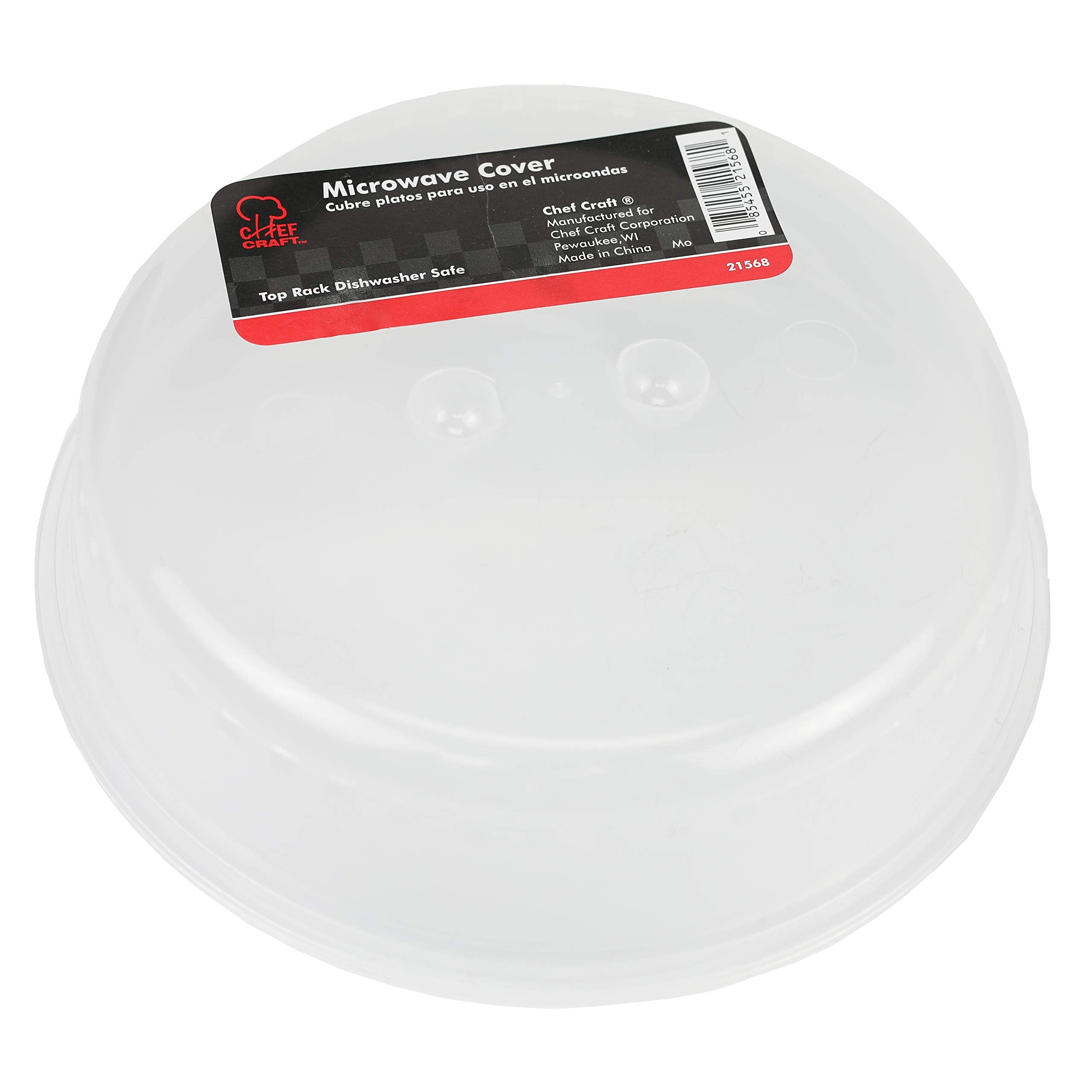 Chef Craft Classic Microwave Cover, 10 inches in Diameter, Clear