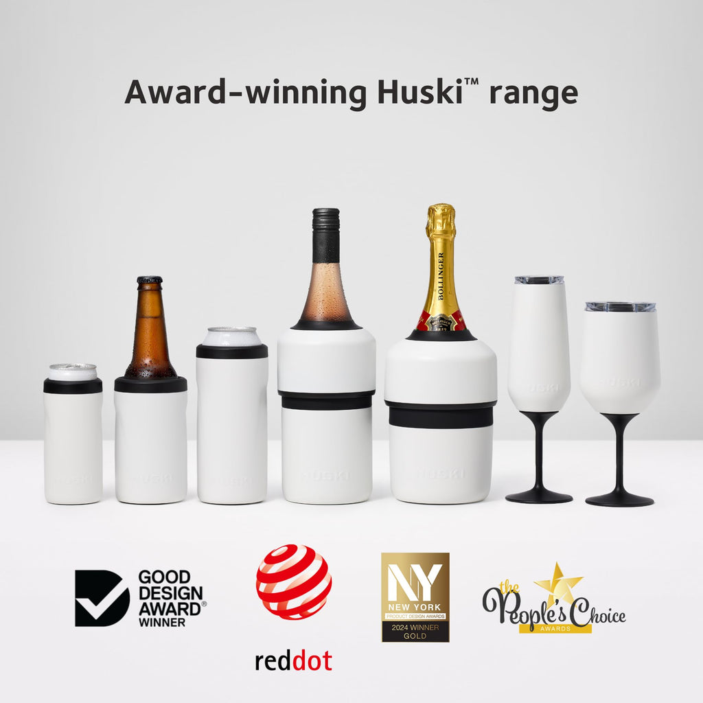 Huski Wine Tumbler 2.0 | New | Award-Winning Design with Detachable Stem | Premium Stainless Steel Wine Glass with Lid | Triple Insulated Tumbler | 355ml Capacity | Great Gift (Powder Pink)