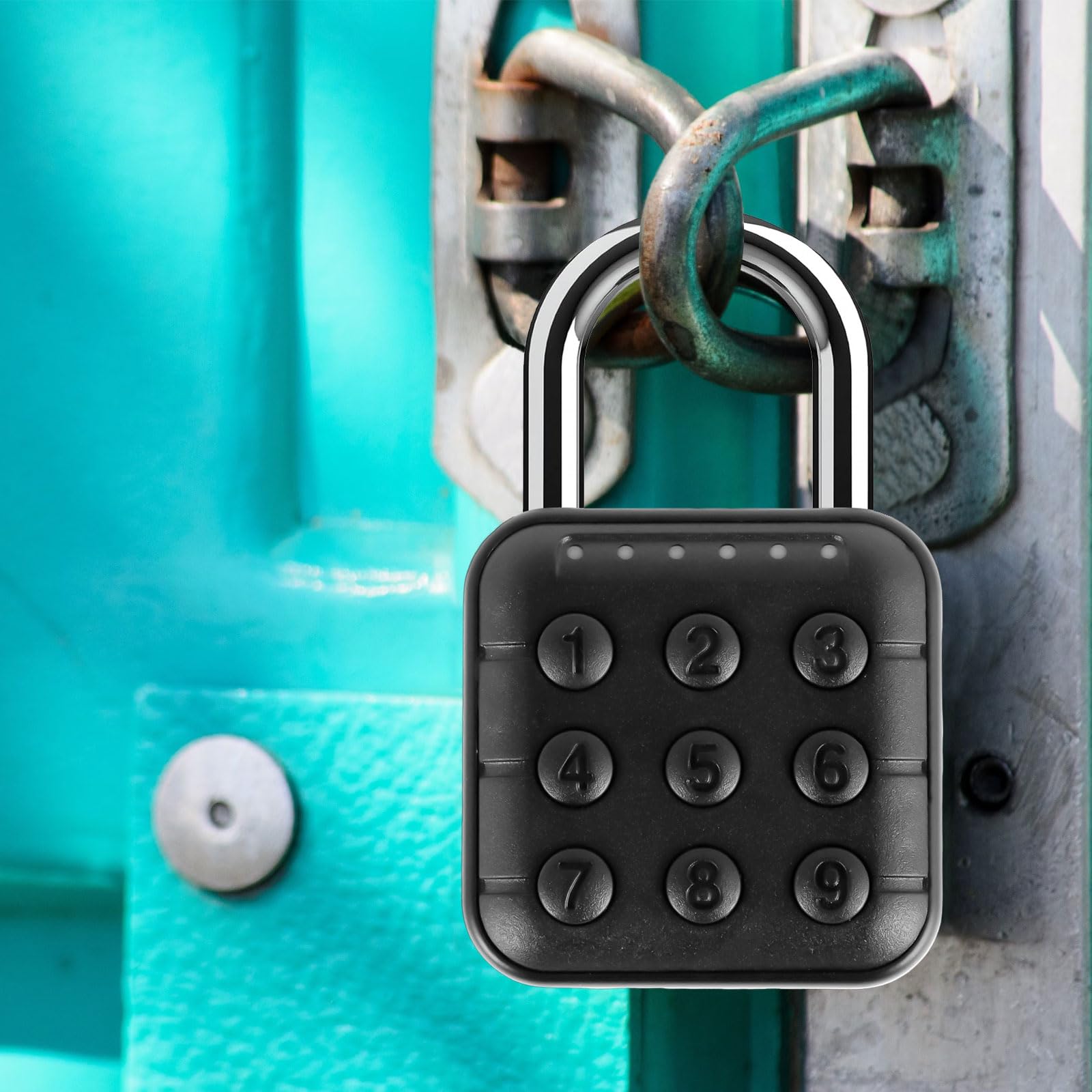 Abizarch Combination Lock, 6 Digit Password Locker Lock, Aluminum Alloy Code Digital Padlock, Push Button Security Safe Padlock, Combination Padlock for Gym and School Lockers(black)