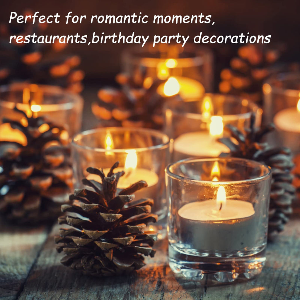 Tea Light Candles 100 Bulk Pack Tealight Candles Unscented Paraffin Candles for Wedding, Christmas, Home Decorative, Outdoor - 4 Hour Burn Time