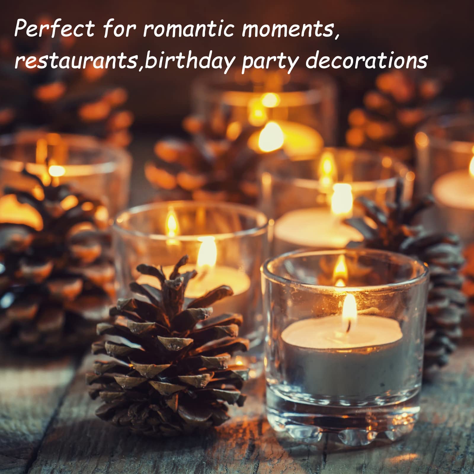 Tea Light Candles 100 Bulk Pack Tealight Candles Unscented Paraffin Candles for Wedding, Christmas, Home Decorative, Outdoor - 4 Hour Burn Time