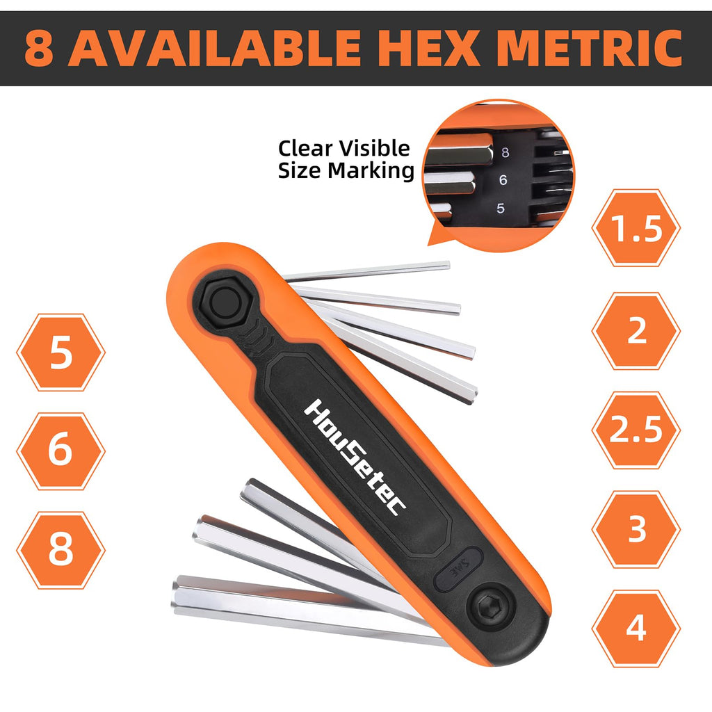 Allen Key Set, 17Pcs Allen Wrench Set Metric & Standard SAE Hex Key Set | 2 Pack Portable Allen Wrench for Work Home Repair & DIY Cool Stuff Gadgets Unique Tools Gifts for Men Women