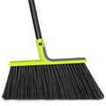 TidyBliss Outdoor Broom Heavy Duty, 56 inches Tall Commercial Soft Bristle Angle Brush for Sweeping Outside Patio Garden Porch Deck Shop Restaurant Garage House Lobby Hardwood Floors (Green)