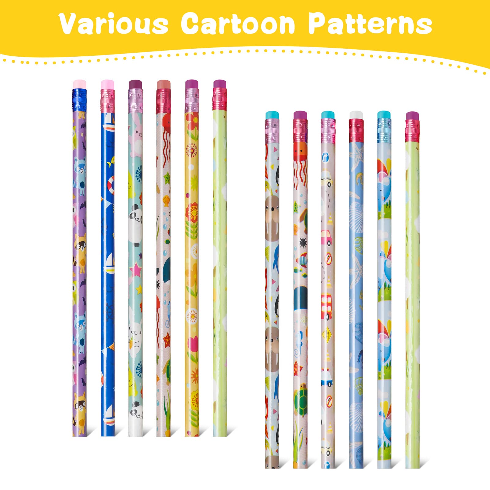 200 Pcs Bulk Inspirational Pencils for Kids Fun Pencil Motivational Encouragement Positive Saying Assorted Style Novelty Pencils with Eraser for Kids Classroom Student Reward Gift Party Favors