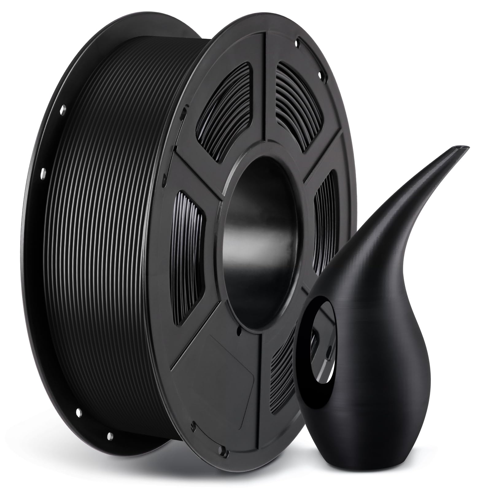 ANYCUBIC PETG Filament 1.75mm,3D Printer Filament,Dimensional Accuracy +/- 0.02mm,Exceptional Toughness,Print with Most FDM 3D Printers,1KG Spool,Black