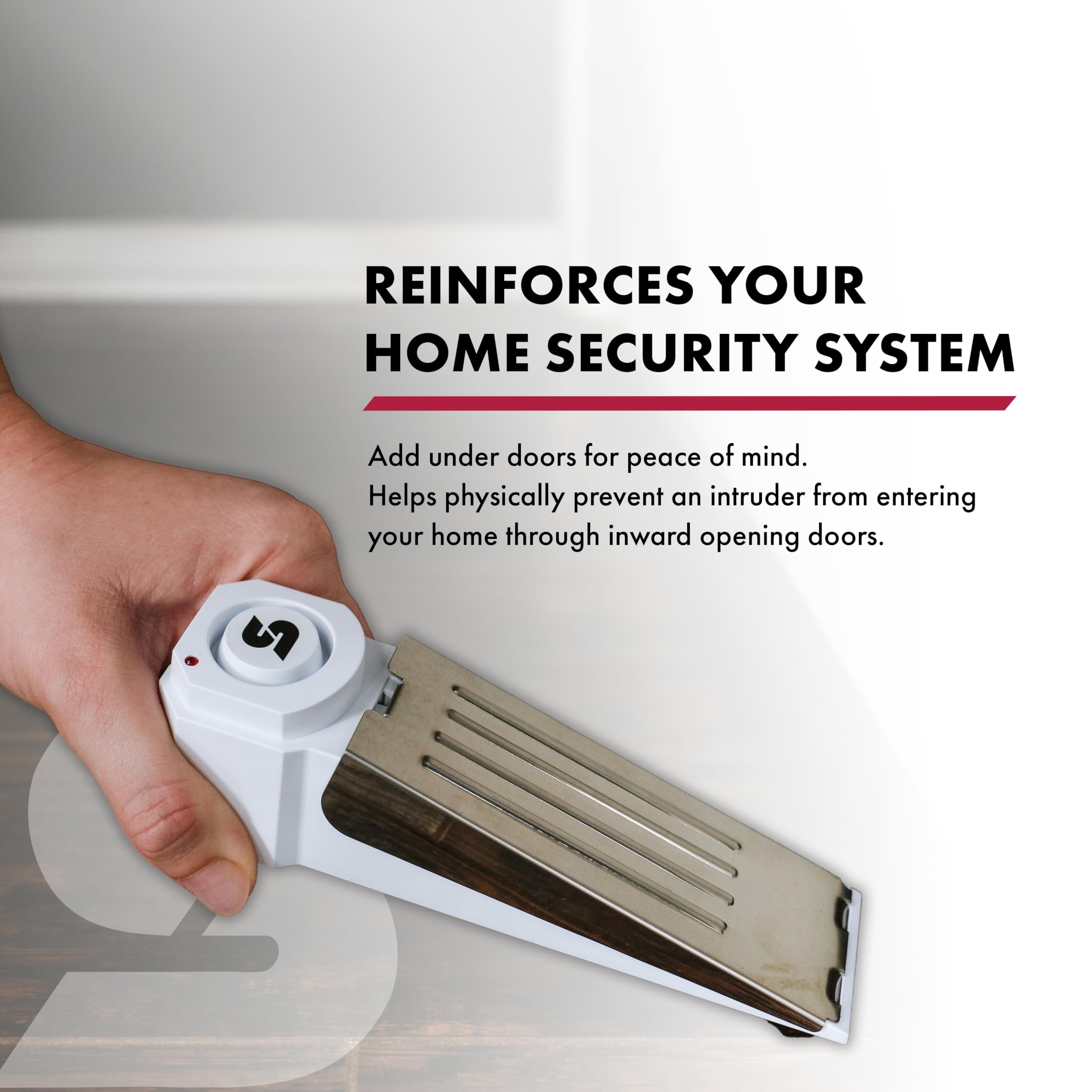 Sabre Wedge Door Stop Security Alarm with 120dB Siren, Great for Home, Travel, Apartment or Dorm
