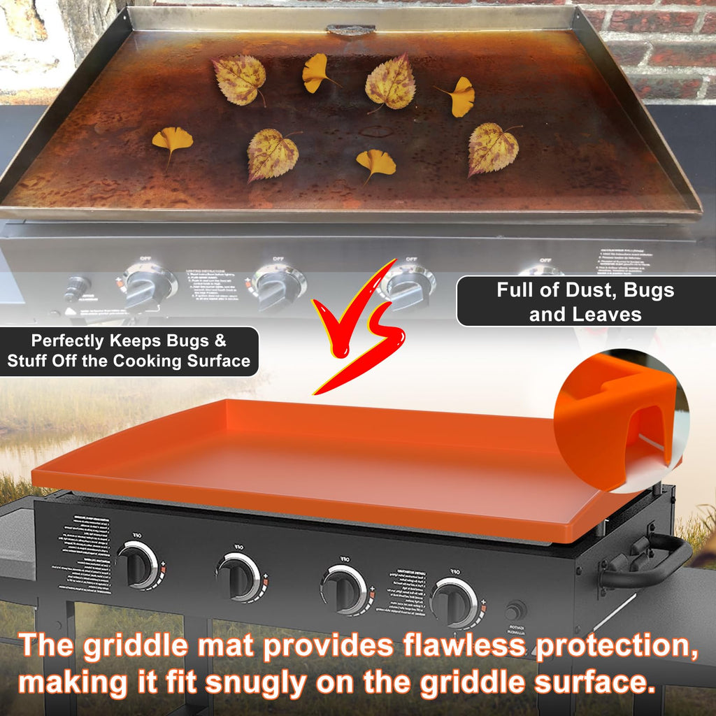 ENUODA 36 Inch Griddle Mat for Blackstone Griddle Cover 36" Heavy Duty Food Grade Silicone Griddle Cover Grill Buddy Protect Griddle Year-Round from Insects, Dust, and Rust, Upgrade All-Round Edge