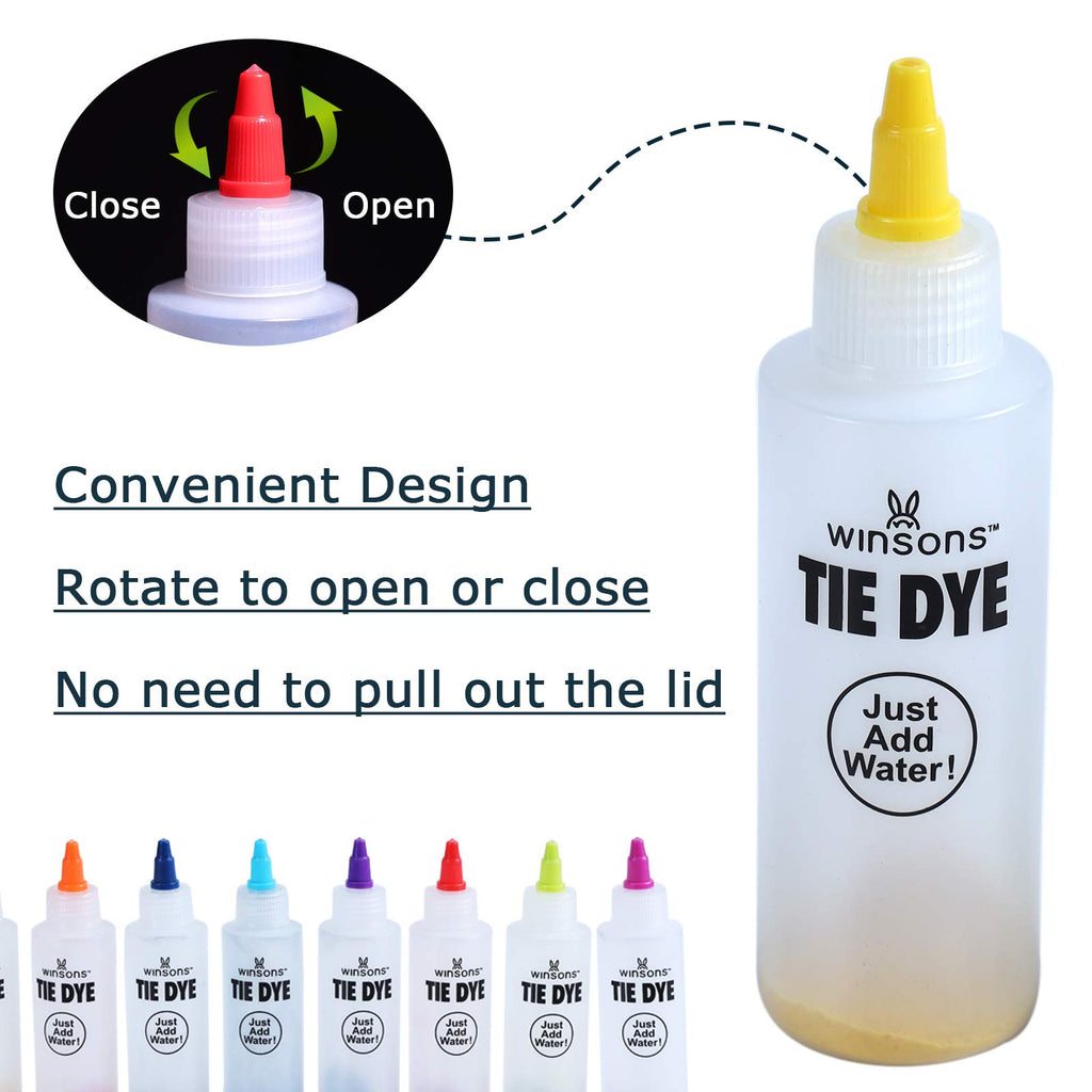 WINSONS Tie Dye Kit, 20 Colours Non Toxic Permanent Fabric Dye Art Set for Kids Women for Homemade Party Creative Group Activities DIY Gift