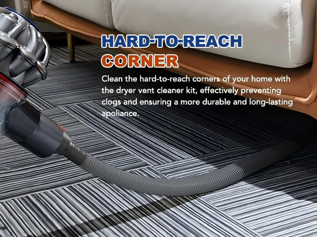 Sealegend Dryer Vent Cleaning Kit Compatible with Dyson Dryer Lint Vacuum Hose Attachment Removes Deep Lint Adapter Compatible with Dyson V7 V8 V10 V11 V15 etc Cordless Vacuum Cleaner, Grey