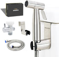 SassyAstra Handheld Bidet Sprayer for Toilet, Adjustable Water Pressure, 47 inch Hose Length (Stainless Steel, 1 Pack)