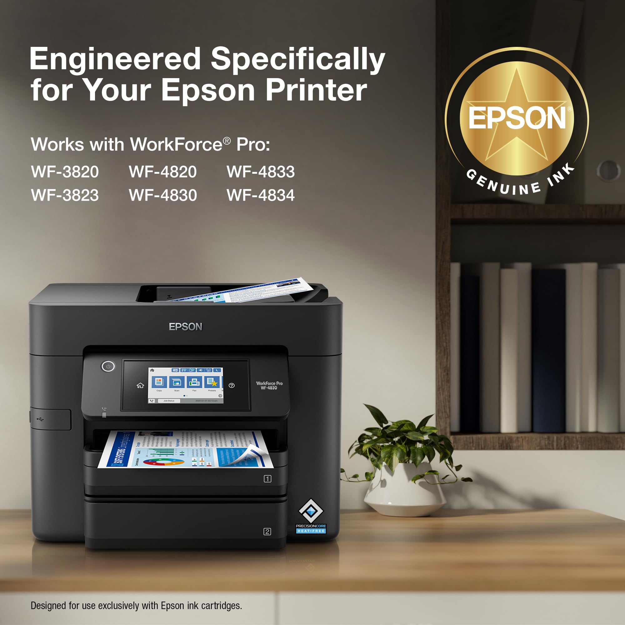EPSON 822 DURABrite Ultra Ink Standard Capacity Cyan Cartridge (T822220-S) Works with Workforce Pro WF-3820,3823, 4820, 4830, 4833, 4834
