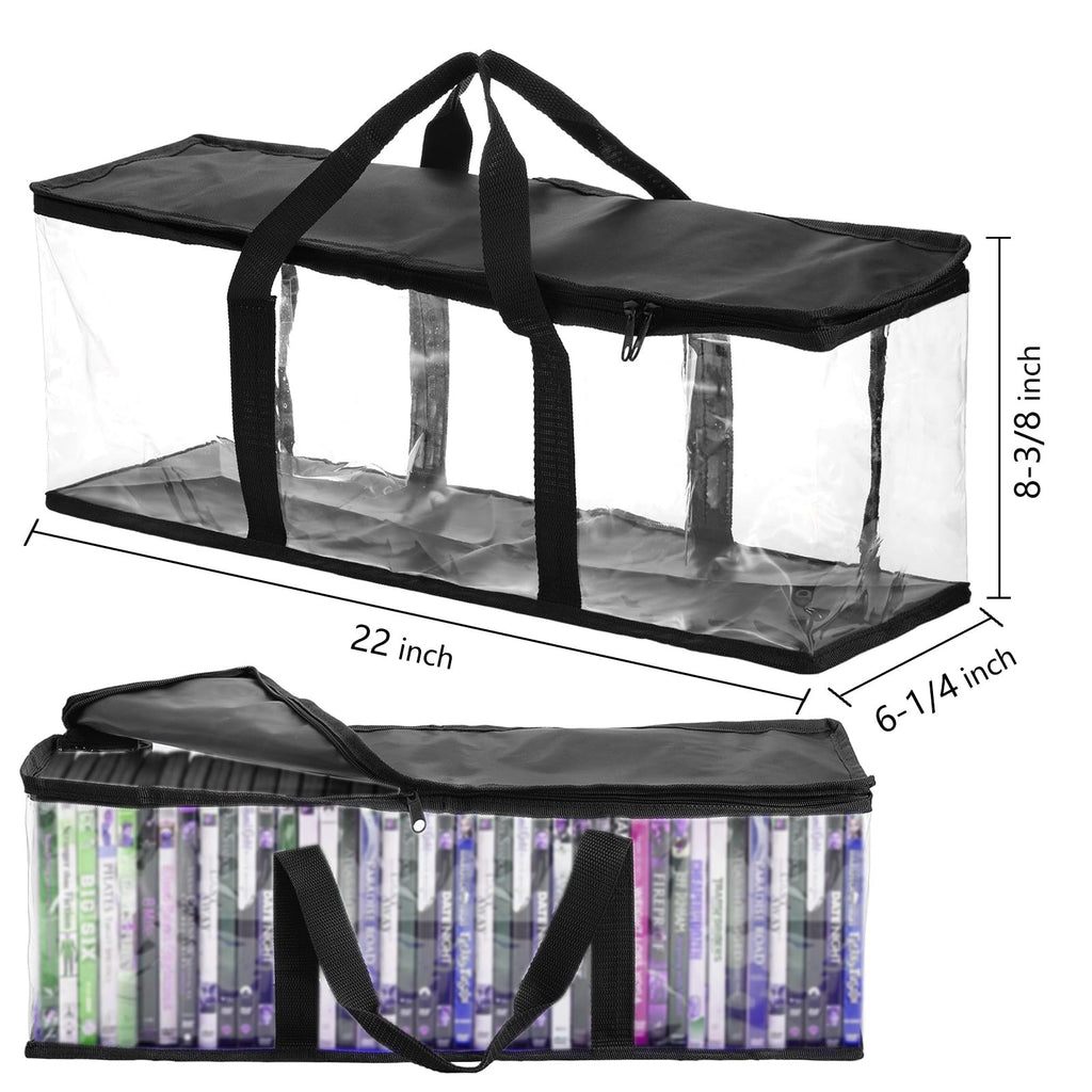 Fasmov 4 Pack DVD Storage Bags Hold up to 160 DVDs (40 Each Bag)