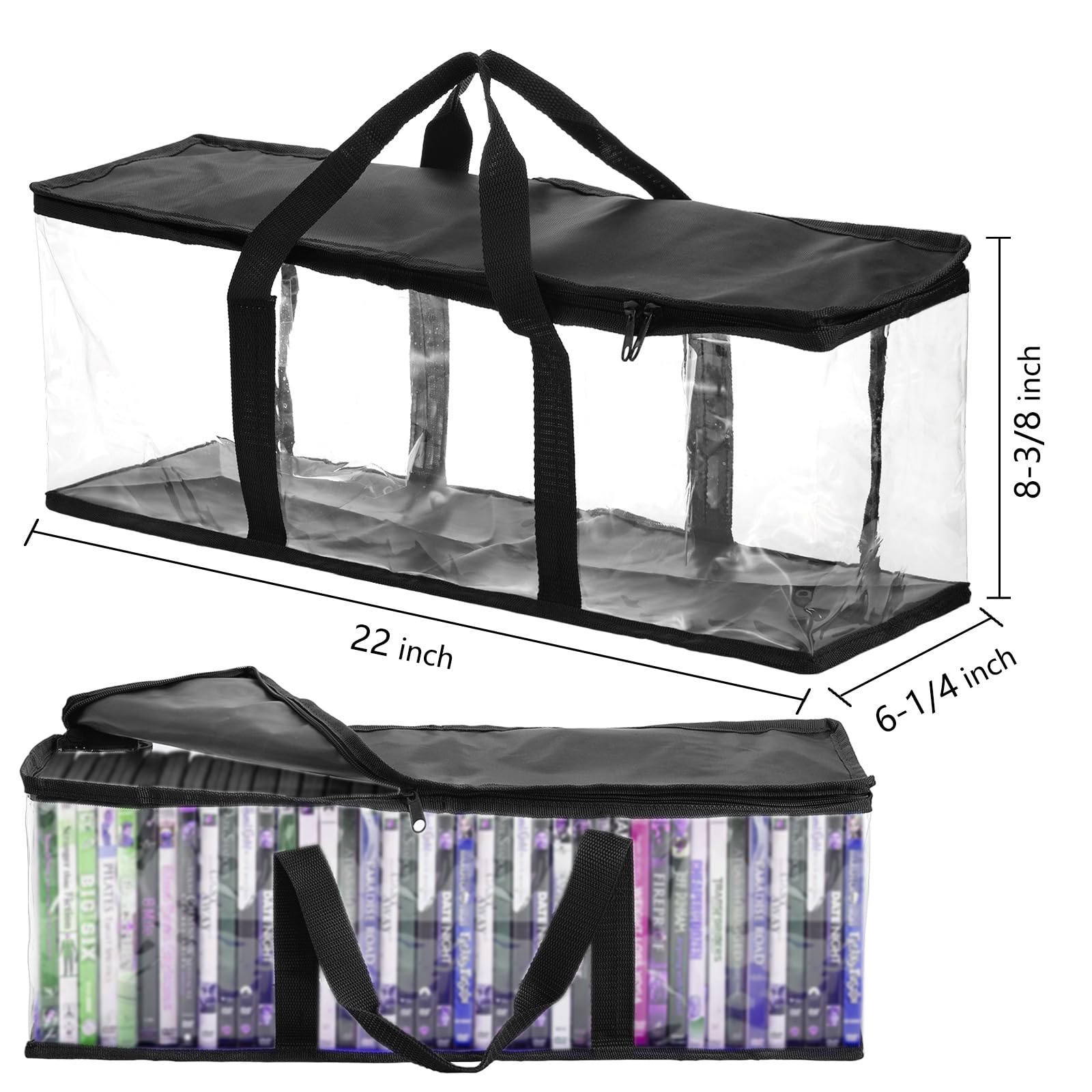 Fasmov 4 Pack DVD Storage Bags Hold up to 160 DVDs (40 Each Bag)