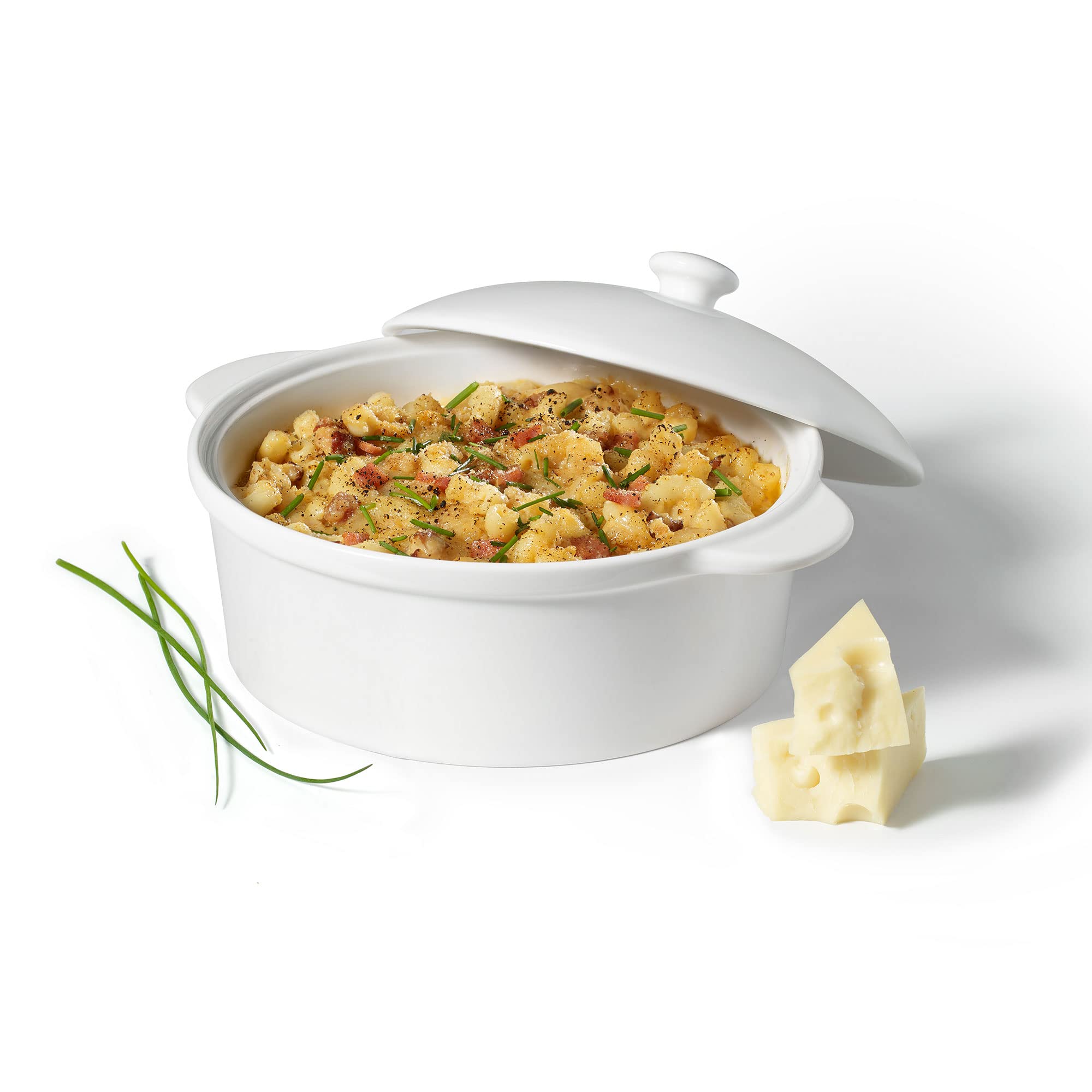 Starfrit Gourmet Bistro - Brie Baker Set - White Porcelain - Oven, Microwave and Dishwasher Safe - Versatile Use