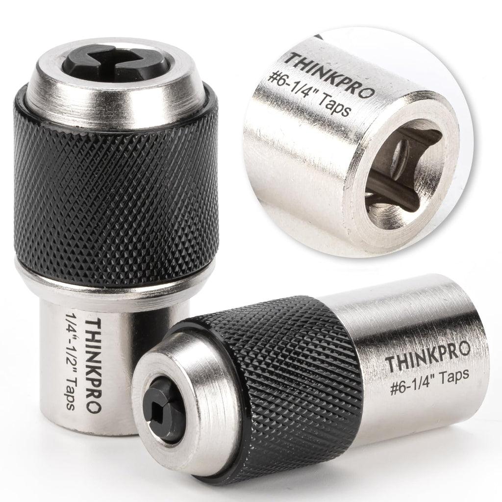 Thinkpro 2pcs Tap Socket Set,Extraction Tool with Adjustable Jaws,Suitable for Taps,Reamers,Screw Extractors