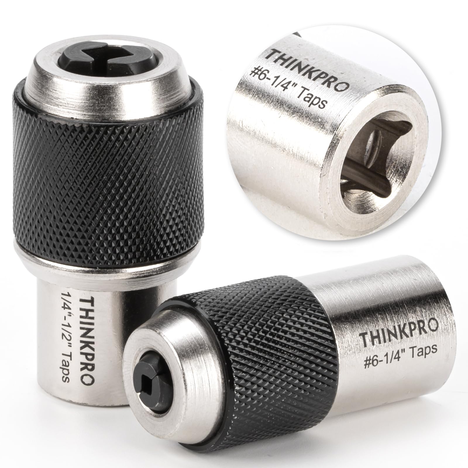 Thinkpro 2pcs Tap Socket Set,Extraction Tool with Adjustable Jaws,Suitable for Taps,Reamers,Screw Extractors