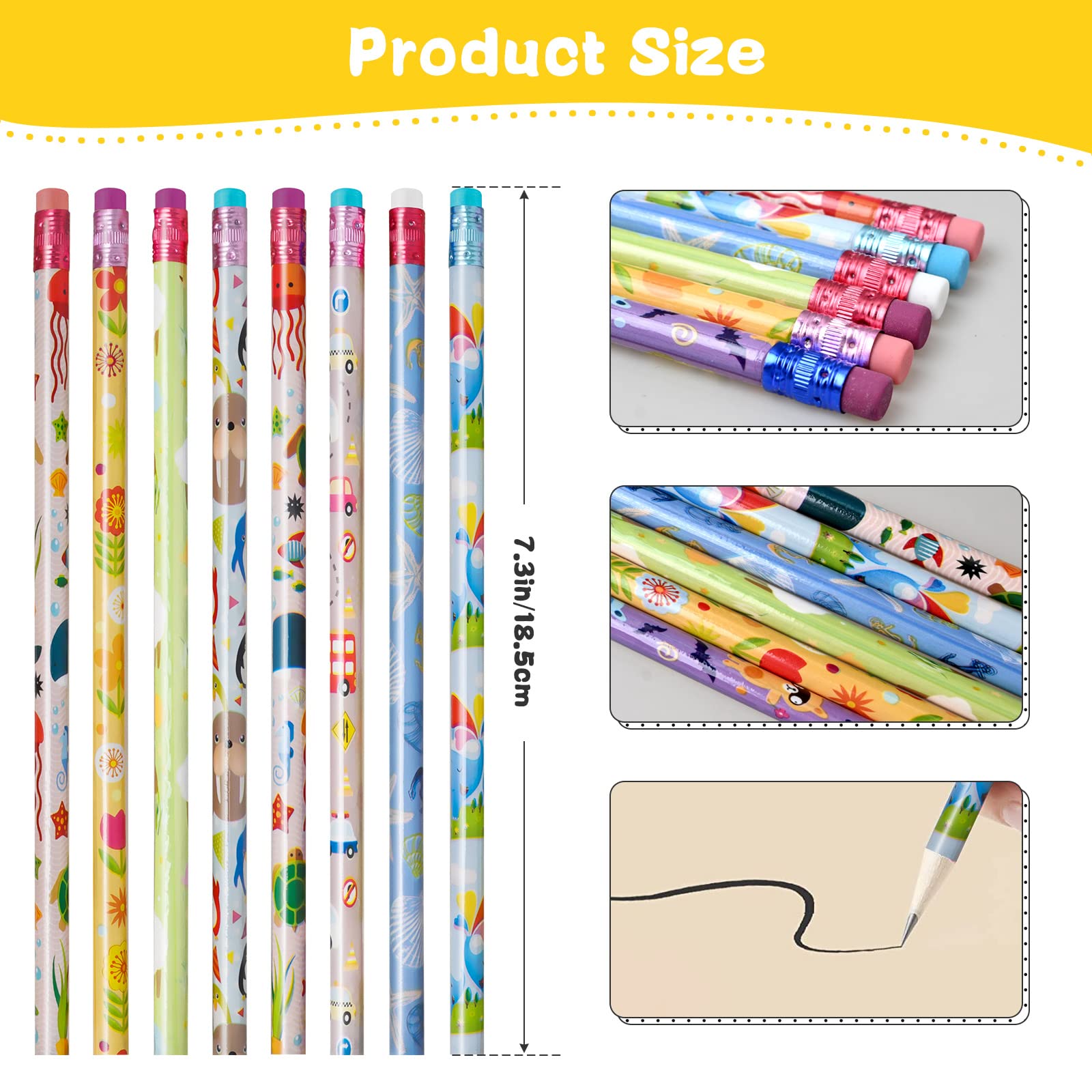 200 Pcs Bulk Inspirational Pencils for Kids Fun Pencil Motivational Encouragement Positive Saying Assorted Style Novelty Pencils with Eraser for Kids Classroom Student Reward Gift Party Favors