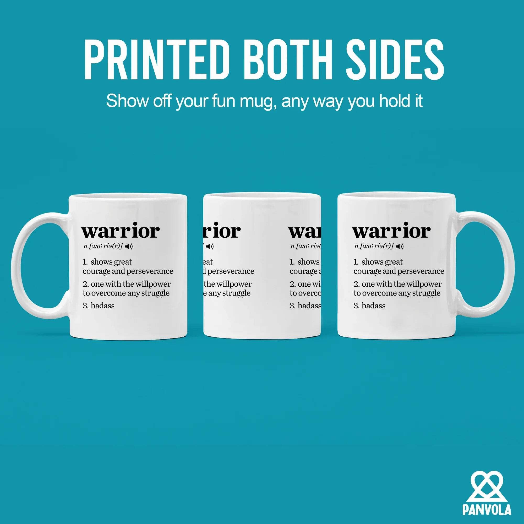 Warrior Definition Mug Cancer Survivor Gifts Breast Cervical Lung Colon Cancer Patient Recovery Get Well Soon Inspirational Gifts for Women Men Novelty Drinkware Ceramic Mug 11 oz White