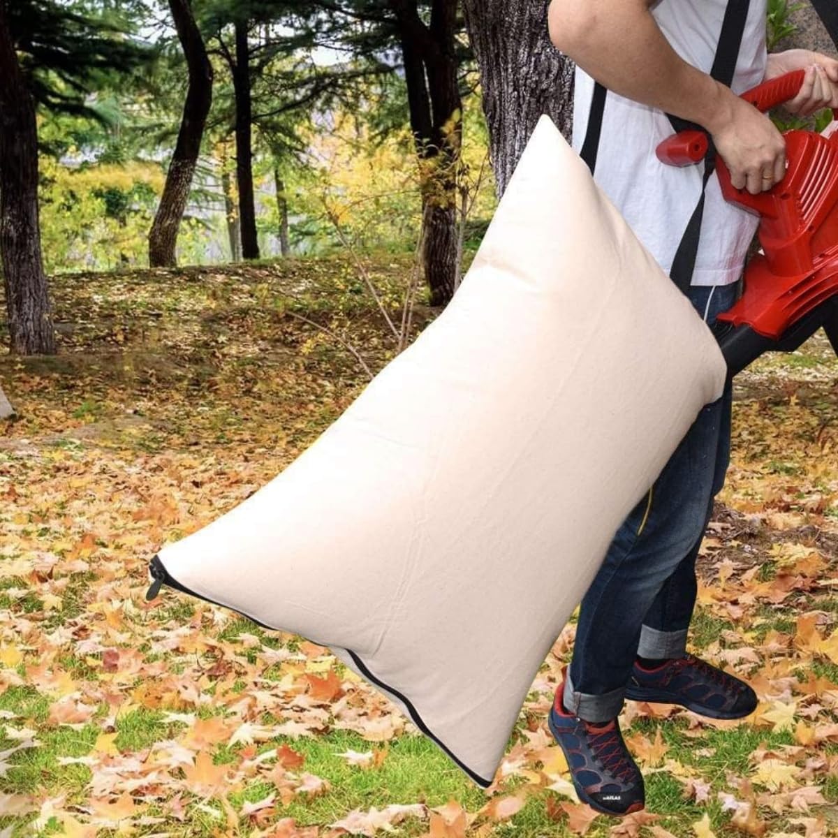Universal Leaf Vacuum Blower Bag, Tear-Resistant Suitable for Most Blowers, Yard Waste Collection & Lawn Debris (XHYdamile Logo Keychain)