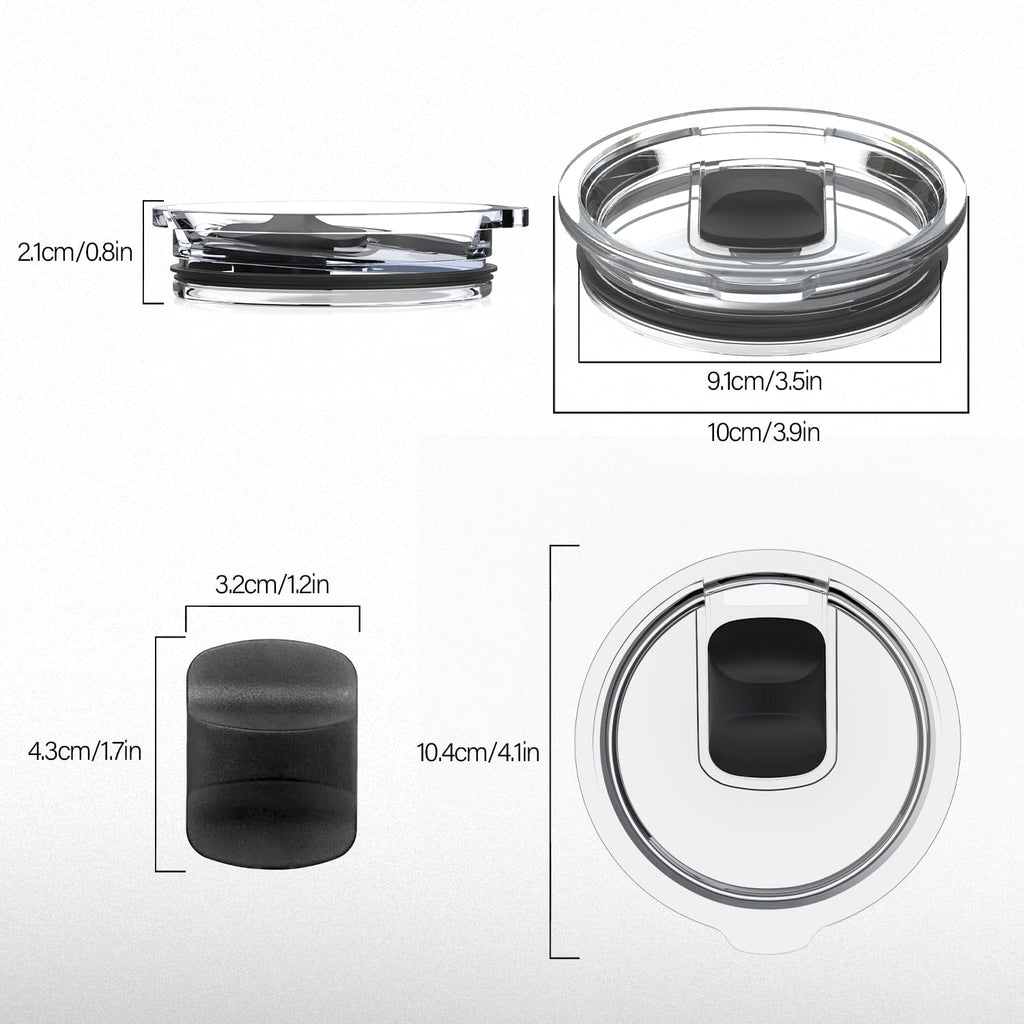 30/32 oz Tumbler Lid Replacement Lids for YETI Tumbler, 14/35 oz Mug, 2 Pack Travel Spill Proof Cup Lids Covers with Magnetic Slider Switch, BPA Free