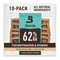 Boveda 62% RH Size 8-10 Pack Two-Way Humidity Control Packs-For Storing 1 oz of Botanicals-Moisture Absorber for Small Storage Containers-Humidifier Packs-Hydration Packets w/Resealable Bag