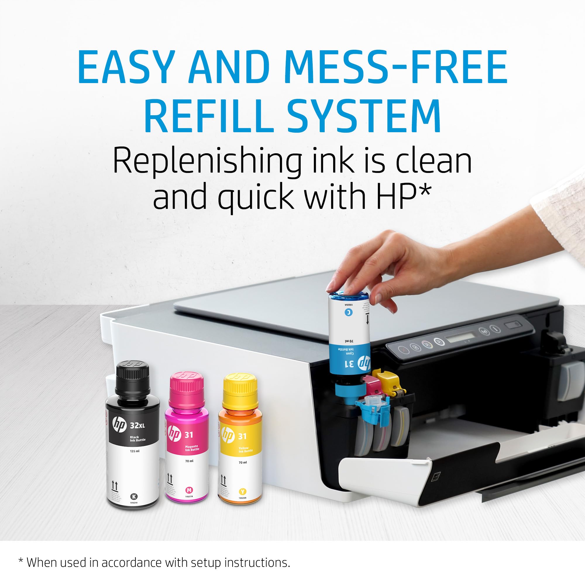HP 32XL Black Ink Bottle, 135ml (1VV24AN)