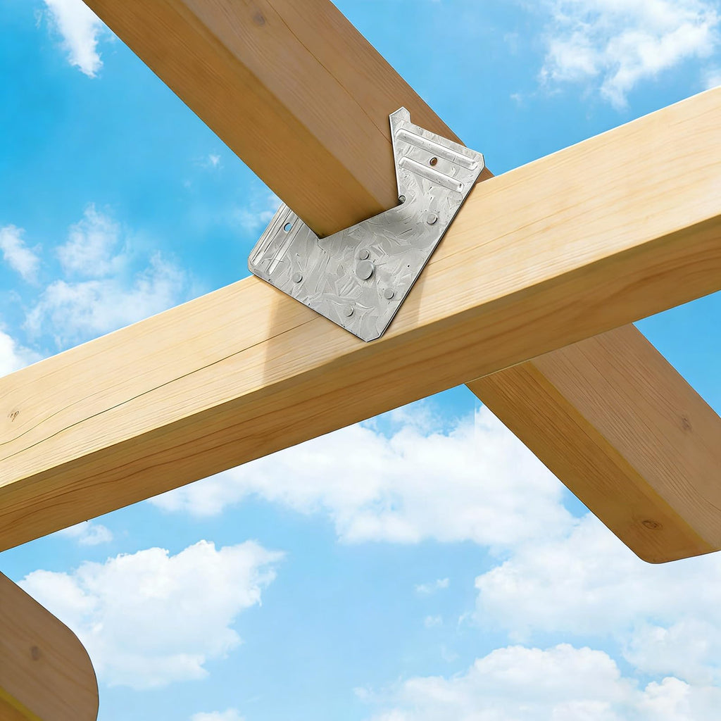 Coloch 20 Pack 18-Gauge Hurricane Tie, Hot Dip Galvanized Steel Joist Hangers Rafter Tie Brackets Heavy Duty Connector for Roofing Trusses, Wood Timbers, Resist High Wind/ Earthquake Forces