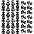 GOOZADA 36Pack Refrigerator Magnets Black Fridge Magnets for Whiteboard Strong Whiteboard Magnets Small Metal Magnets for Fridge White Board Map Kitchen Office Classroom Adult