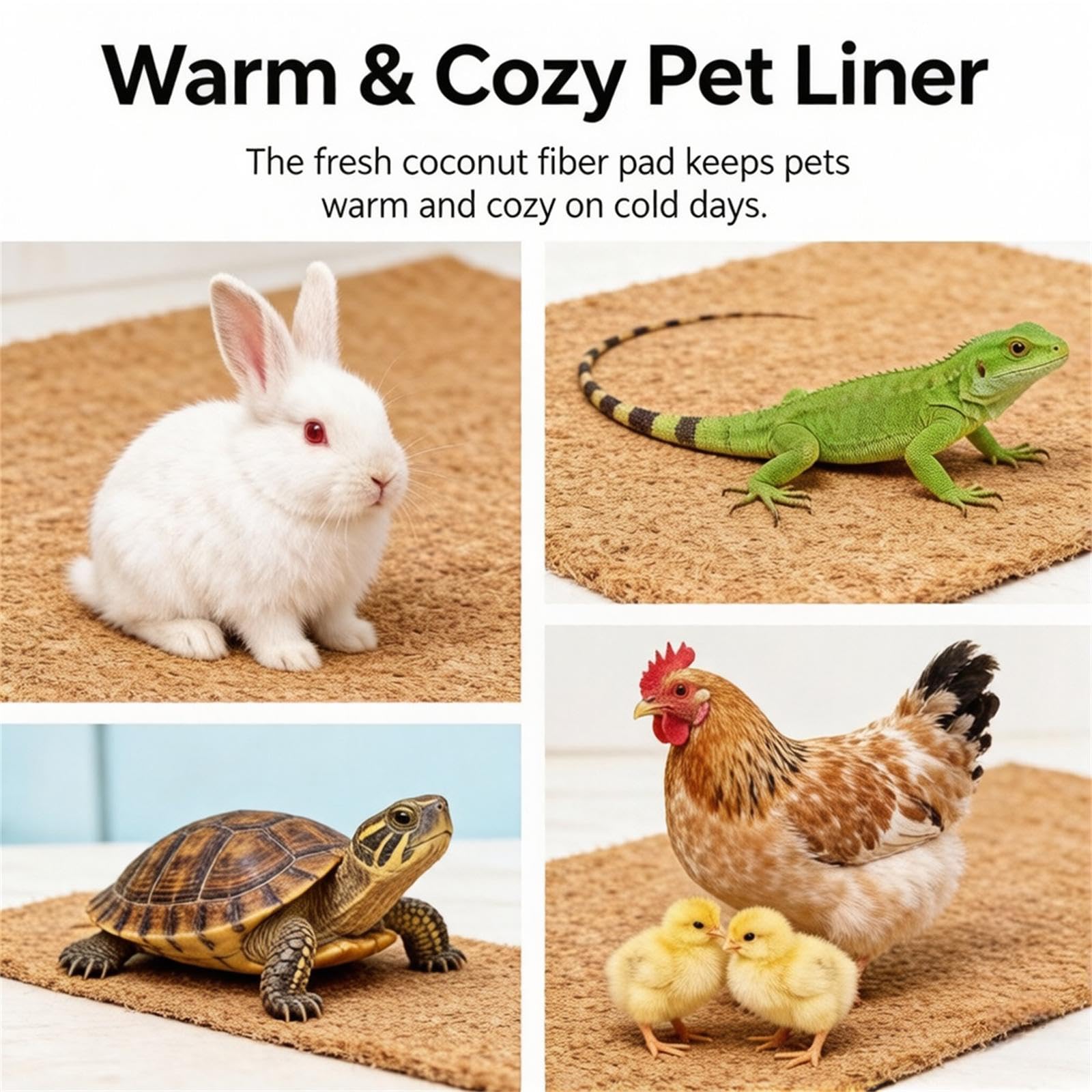 Okllen 120"x12" Long Coco Liner Roll, Natural Coconut Fiber Carpet Mat Coco Planter Liners, Thick Coco Liners for Planters, Flowers, Pet, Tortoise, Lizard, Snake, Rabbit, Brown Color
