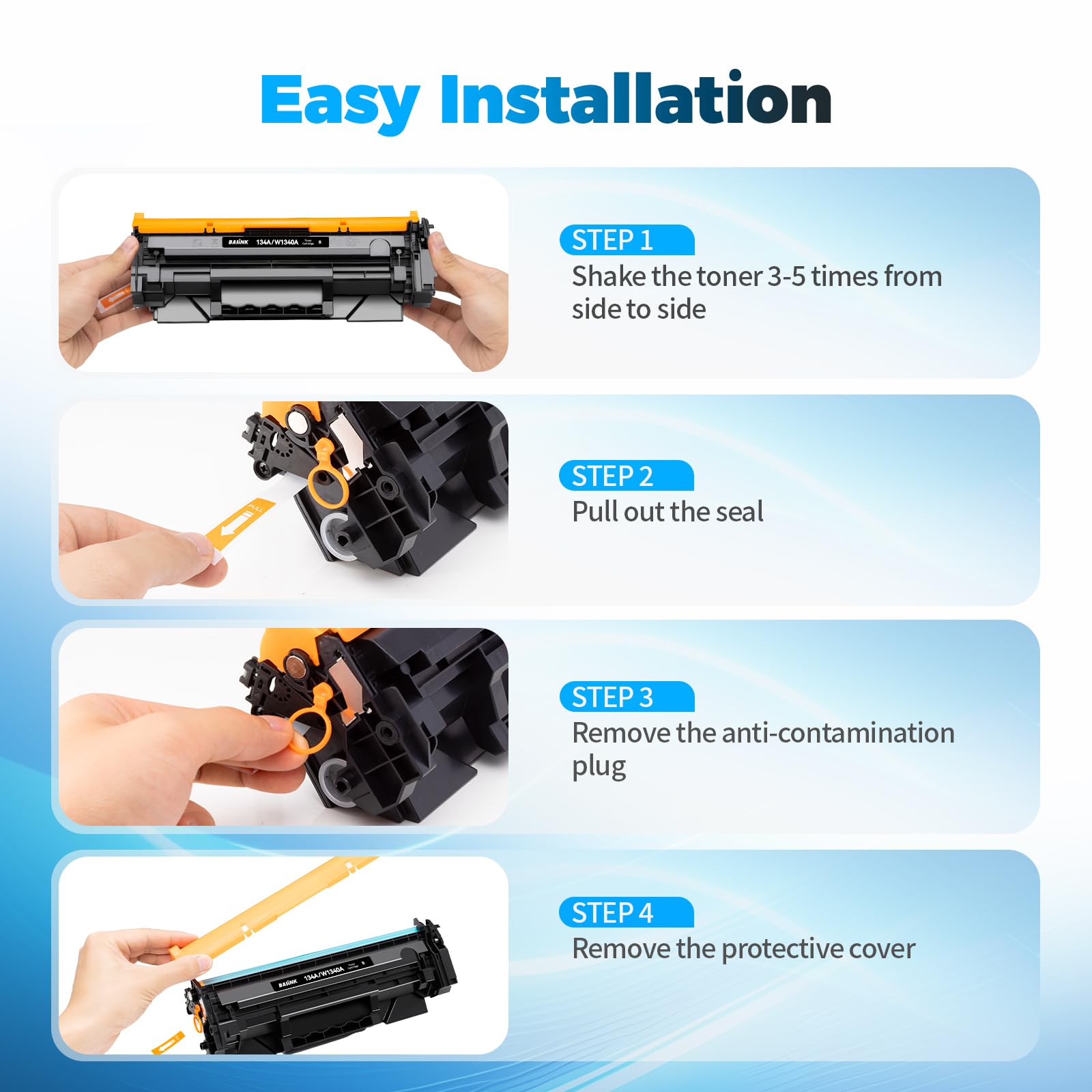BAIINK 134X Toner Cartridge (with Chip) Compatible for HP 134X W1340X 134A W1340A Toner Cartridges Work for M209dw M209d M234dw M234sdn M234sdw Printer