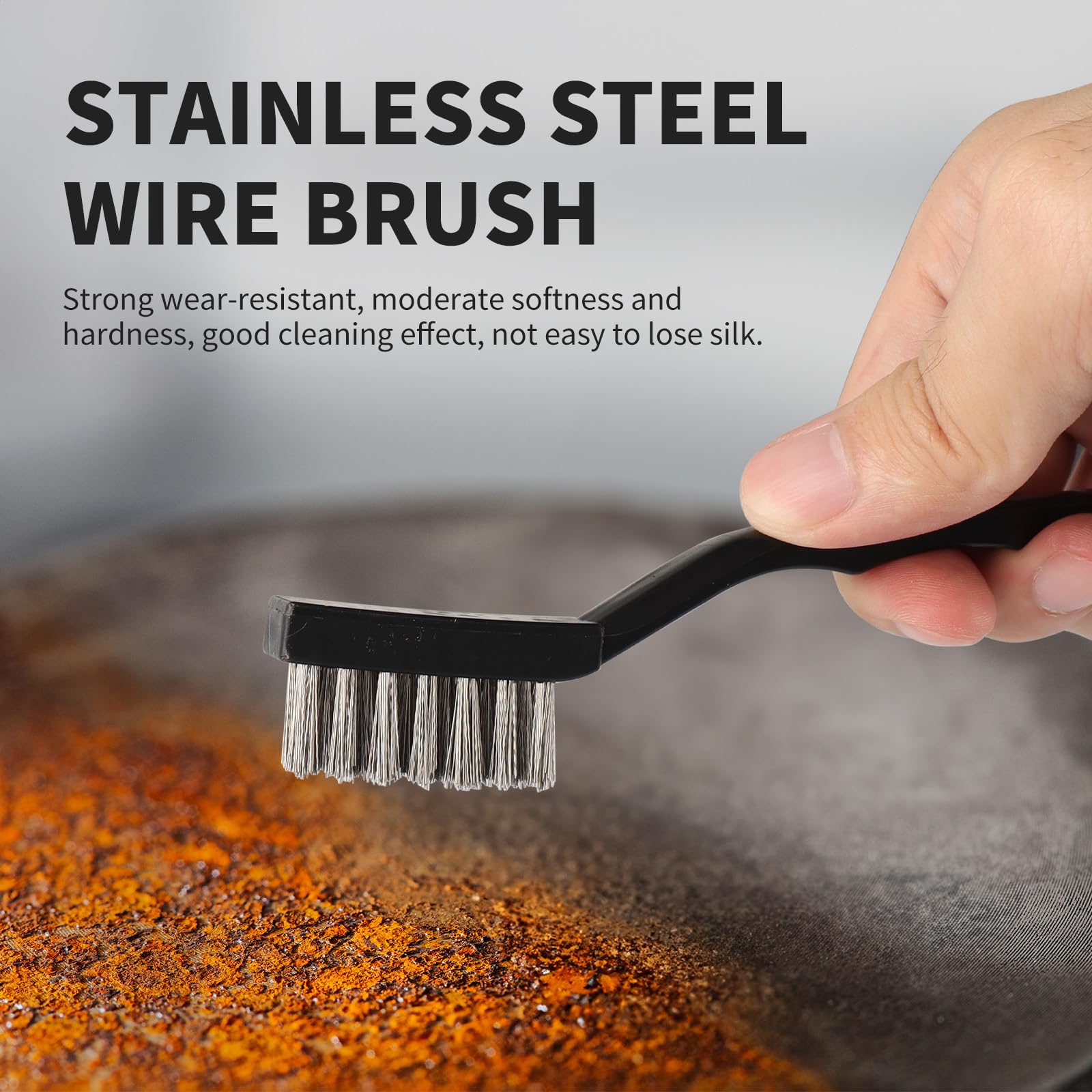 AOKLIT 50 Pcs Stainless Steel Wire Brush,for Cleaning Welding Slag Scrubbing and Rust (7 inch Long)