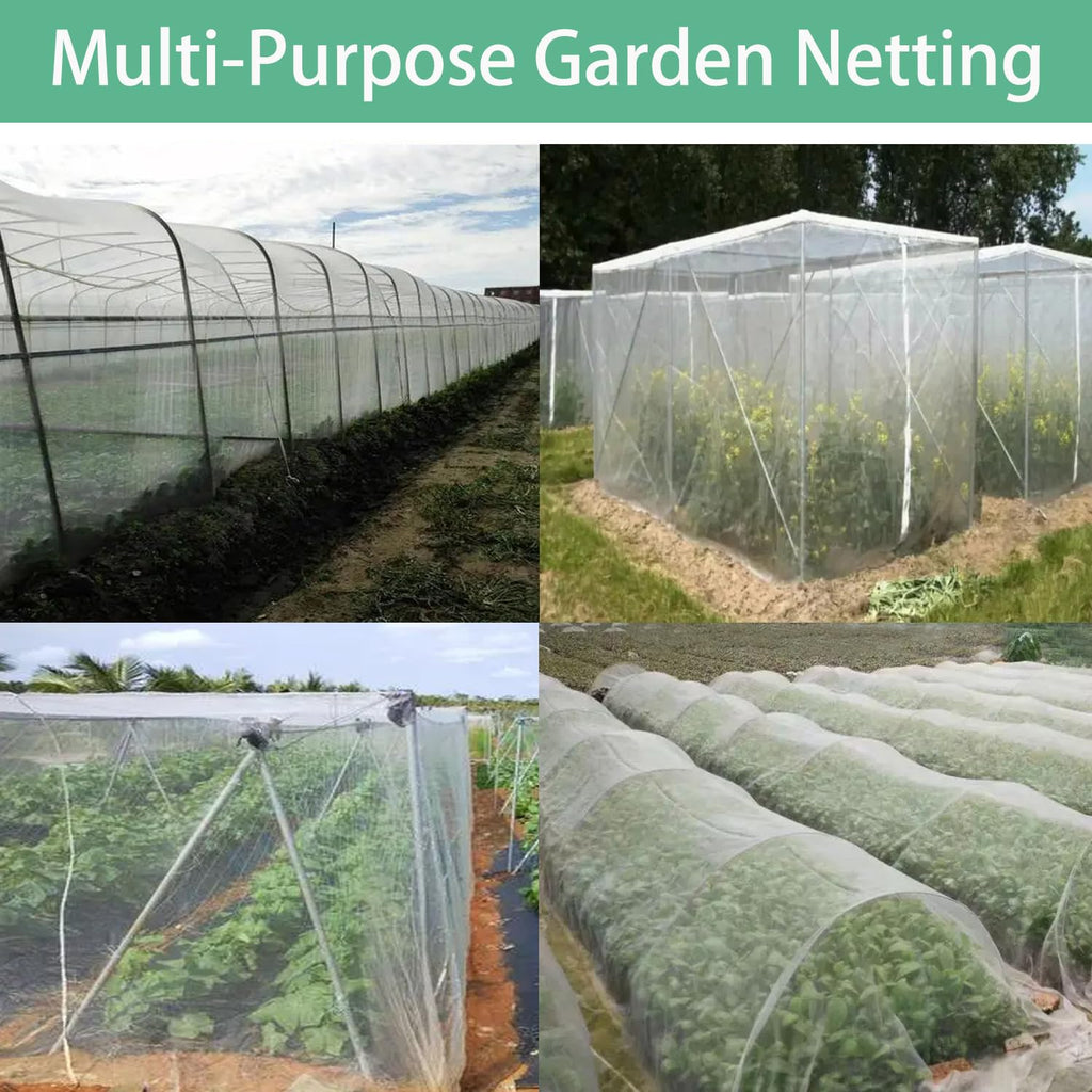 Ultra Fine Garden Mesh Netting,10x33FT Plant Cover,Barrier Protection Net for Anti Mosquito Insects Birds Animals,Plant Row Cover for Vegetable Plants, Fruits, Crops & Greenhouses