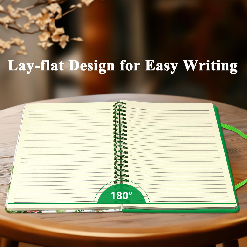 4Pack Spiral Notebook A5, 160 Lined Journals for Women 8.3x5.7" Hardcover Sprial Journal Aesthetic Journal Notebook Bulk Writing Note Taking Office School Work Great Gifts