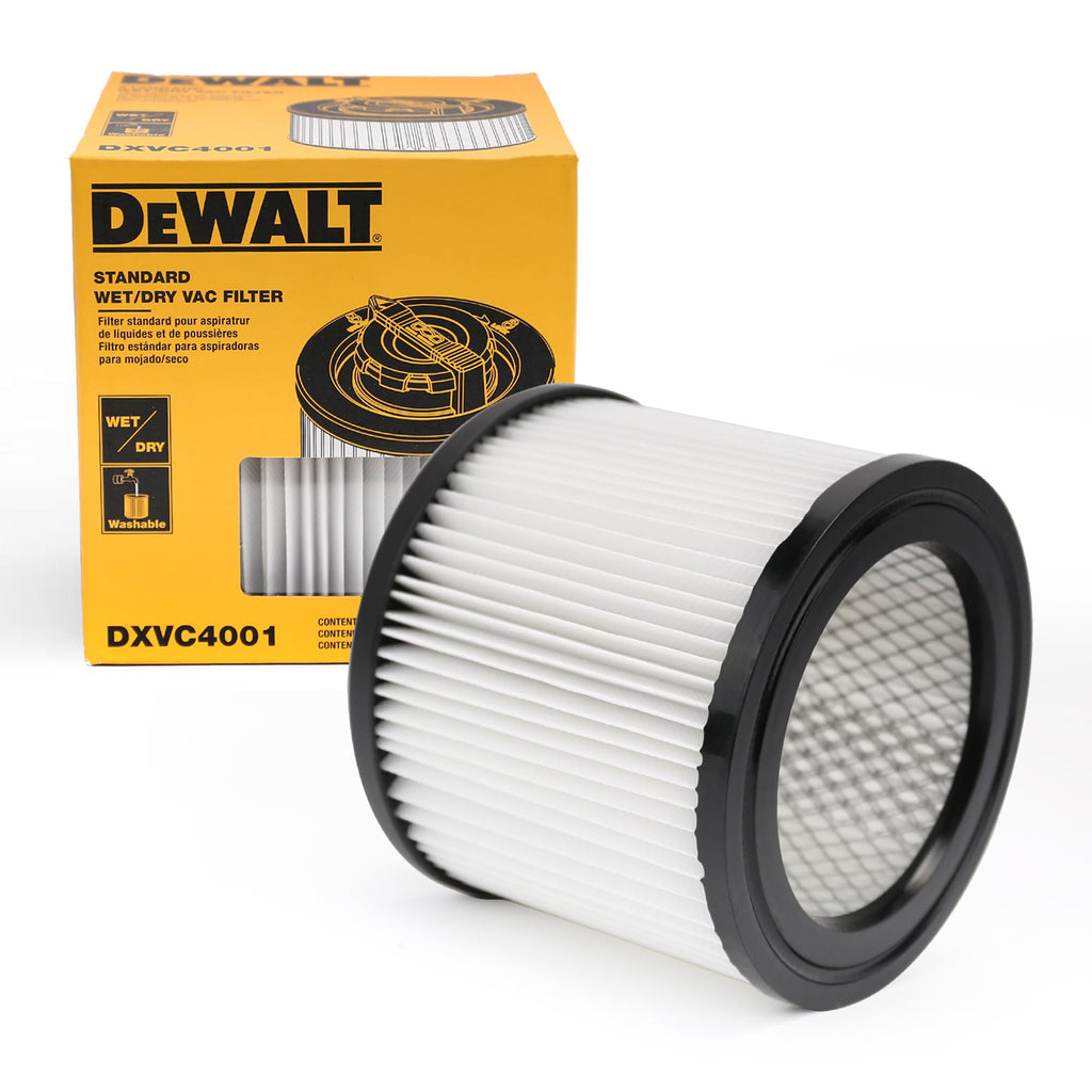 DEWALT DXVC4001 Cartridge Filter Replacement Fit for 4-5 Gallon Wet/Dry Vacuum Cleaners DXV04T, DXV05P, DXV05S, DXV08S, DXV06G