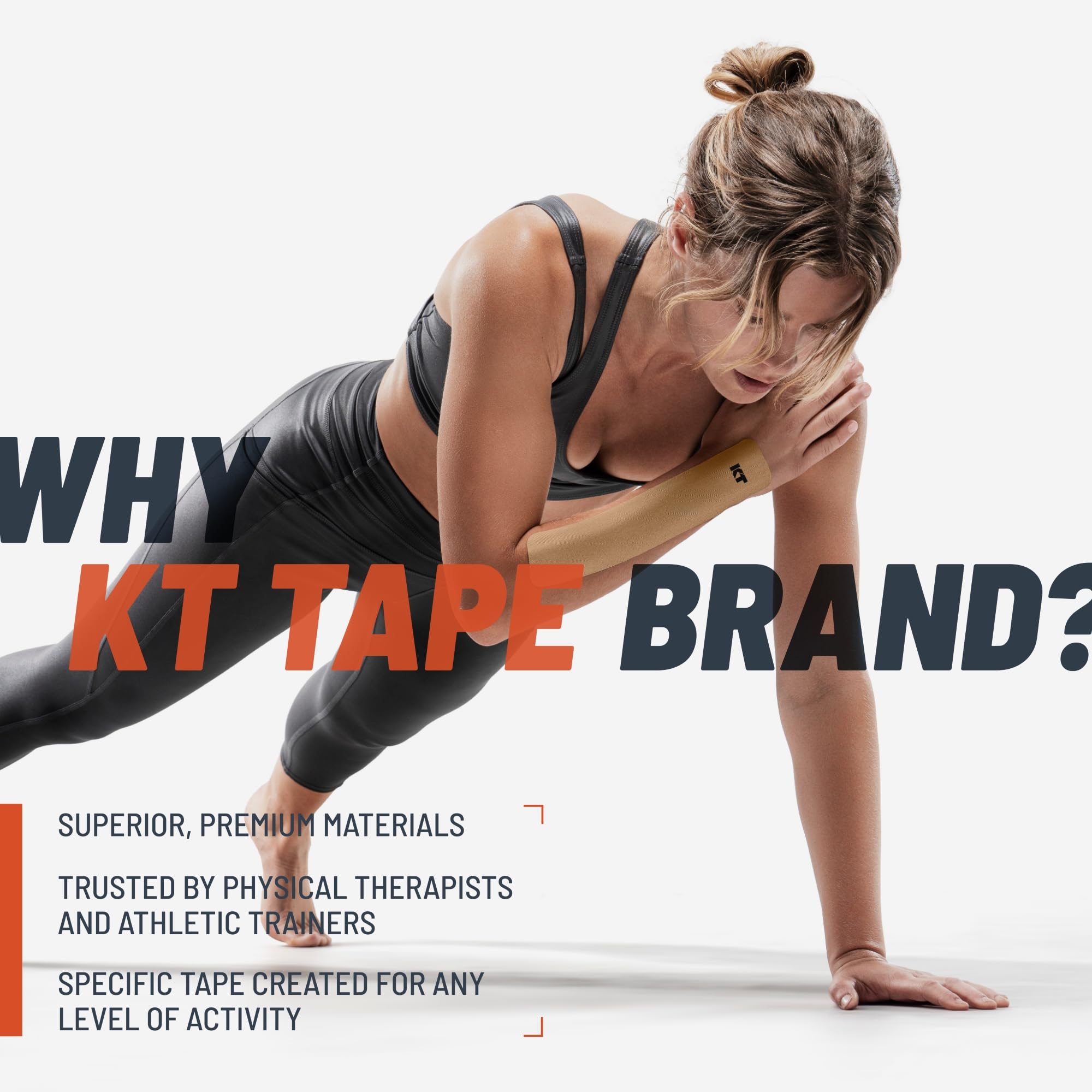 KT Tape Kinesiology Tape, Gentle Adhesive, Cotton, Elastic Sports Athletic Tape, Beige