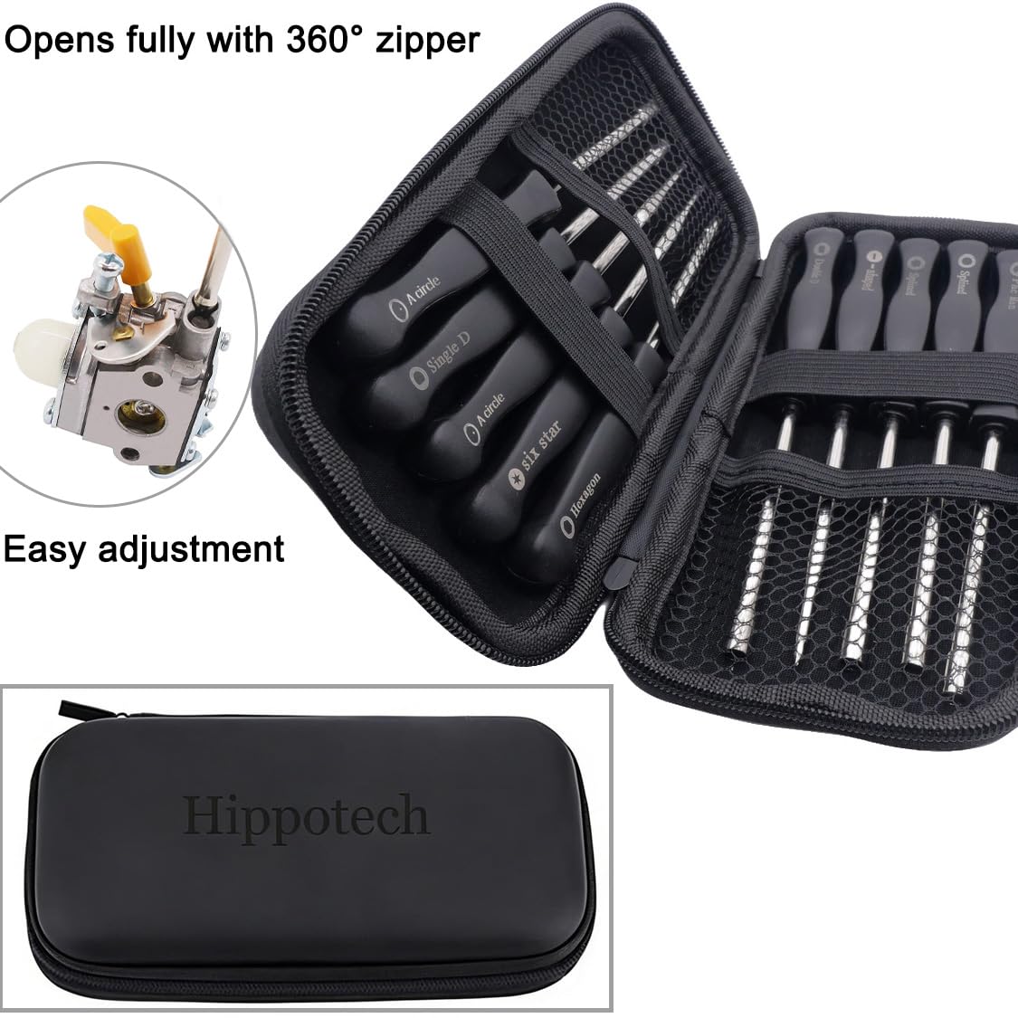 Hippotech Pack of 14 Carburetor Adjustment Tool with Screw Outer-Hexagon Scredrivers for 2-Cycle Small Engine for Poulan for Husqvarna for STIHL for Echo Trimmer Chainsaw