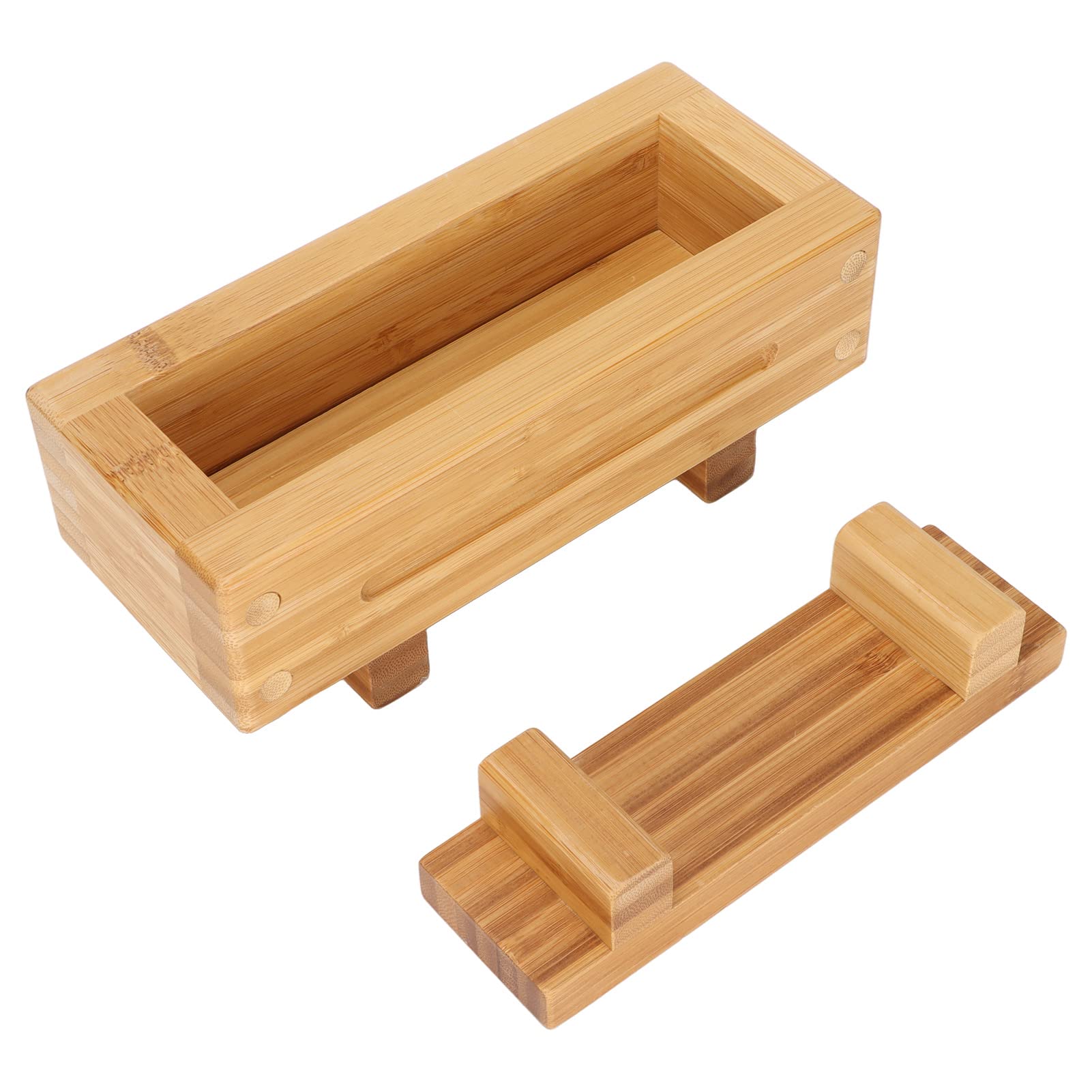 Wooden Sushi Press, Kitchen Sushi Tools DIY Rectangular Odorless Portable Rice Box for Cooking